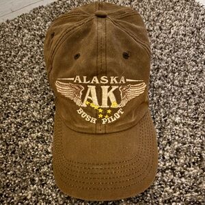 Alaska AK Bush Pilot Brown Cap